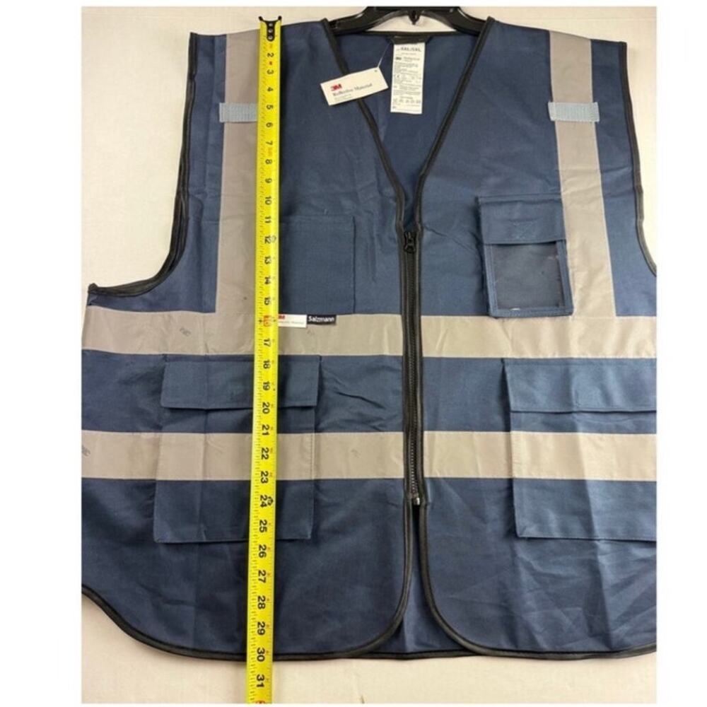 Salzmann 3M Blue Navy & Gray Safety Vest - Hi-Vis 4XL/5XL - Picture 2 of 5
